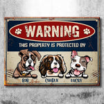 Warning Zone - Funny Personalized Dog Metal Sign (WW)