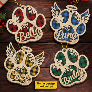 Colorful Paw - Christmas Is On Its Way - Personalized Shaped Ornament.