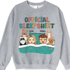 It's Our Official Sleepshirt - Couple Personalized Custom Unisex T-shirt, Hoodie, Sweatshirt - Gift For Couples, Pet Owners, Pet Lovers