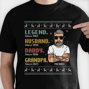 Legend Husband Daddy Grandpa  - Personalized T-shirt, Hoodie, Unisex Sweatshirt