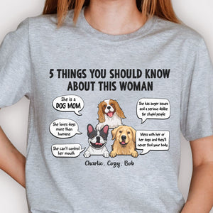 Five Things You Should Know About This Woman - Mother's Day Gifts, Gift For Dog Mom, Personalized Unisex T-shirt, Hoodie.