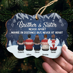 The Love Between Brother & Sister Is One Of Life's Greatest Blessings - Personalized Custom Benelux Shaped Acrylic, Wood, Aluminum Christmas Ornament - Gift For Siblings, Christmas Gift