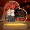 You’re The Only One - Couple Personalized Custom Heart Shaped 3D LED Light - Gift For Husband Wife, Anniversary