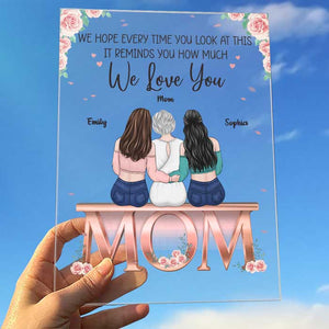 Mother & Daughters Best Friends From The Heart - Family Personalized Custom Acrylic Plaque - Mother's Day, Birthday Gift For Mom