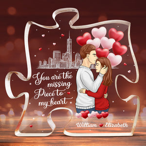 You Will Forever Be My Always - Couple Personalized Custom Puzzle Shaped Acrylic Plaque - Gift For Husband Wife, Anniversary