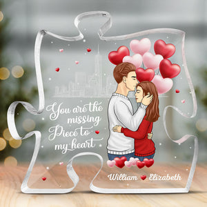 You Will Forever Be My Always - Couple Personalized Custom Puzzle Shaped Acrylic Plaque - Gift For Husband Wife, Anniversary