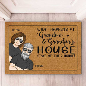 No Place Like Grandma & Grandpa's House - Family Personalized Custom Decorative Mat - Gift For Family Members