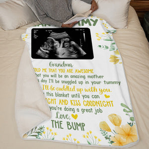 Soon I’ll Be Cuddled Up With You - Family Personalized Custom Baby Blanket - Upload Image, Baby Shower Gift, Gift For First Mom