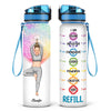 Calmez votre esprit, libérez votre corps ! Bouteille d'eau personnalisée pour le yoga ! Cadeau pour les amateurs de yoga