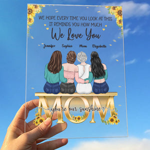 Mother & Daughters From The Star - Family Personalized Custom Acrylic Plaque - Mother's Day, Birthday Gift For Mom