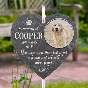 Personalized Memorial Garden Slate & Hook - Cemetery Decorations for Grave, Dog Memorial Gifts, Pet Memorial Stones, Loss of Dog Sympathy Gift, Dog Memorial Stone