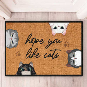 Hope You Like Our Cute Cats - Cat Personalized Custom Decorative Mat - Gift For Pet Owners, Pet Lovers