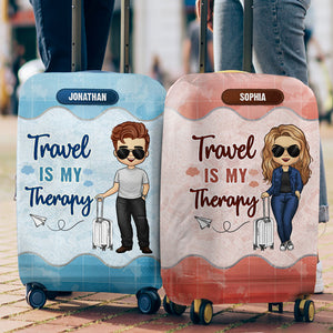 Collect Moments Not Things - Travel Personalized Custom Luggage Cover - Gift For Traveling Lovers