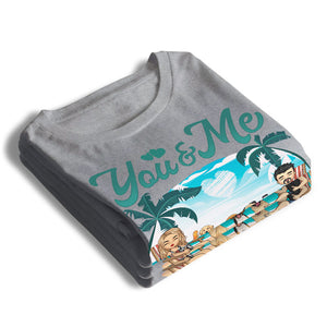 You And Me & The Dogs Summer Vacation - Gift For Couples, Husband Wife - Personalized Unisex T-shirt