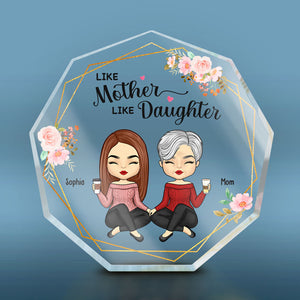 First Our Mother, Forever Our Friend - Family Personalized Custom Nonagon Shaped Acrylic Plaque - Mother's Day, Birthday Gift For Mom From Daughters