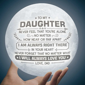 From Dad, I'll Always Love With You - Moon Lamp - To My Daughter, Gift For Daughter, Daughter Gift From Dad, Birthday Gift For Daughter, Christmas Gift