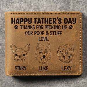 Dear Dog Dad We Woof You - Personalized Bifold Wallet - Gift For Dad