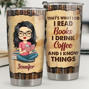 Just A Girl Who Love Books Just One More Chapter - Personalized Tumbler