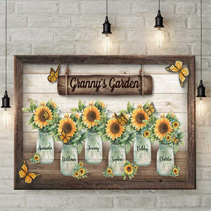 Grandma's Garden - Personalized Horizontal Canvas