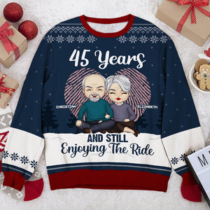 We've Been Together For Several Years & We're Still Enjoying The Ride - Couple Personalized Custom Ugly Sweatshirt - Unisex Wool Jumper - Christmas Gift For Husband Wife, Anniversary