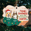 Merry Christmas To Our Human Servant - Dog & Cat Personalized Custom Ornament - Wood Benelux Shaped - Christmas Gift For Pet Owners, Pet Lovers
