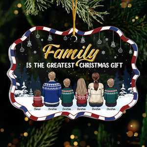 Family Is The Best Gift For Christmas - Personalized Custom Benelux Shaped Acrylic Christmas Ornament - Gift For Family, Christmas Gift