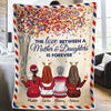 The Love Between A Mother & Daughters Is Forever - Personalized Custom Blanket - Gift For Family, Christmas Gift