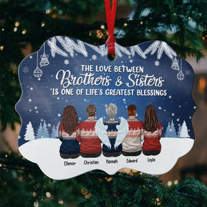 Life Is Better With Our Brothers & Sisters - Personalized Custom Benelux Shaped Wood/Aluminum Christmas Ornament - Gift For Siblings, Christmas New Arrival Gift