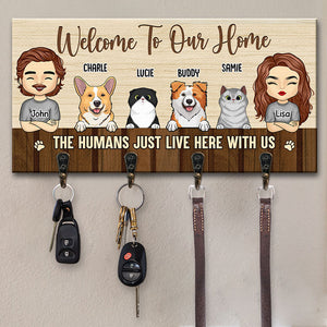 Welcome To Our Home - Personalized Key Hanger, Key Holder - Gift For Couples, Husband Wife