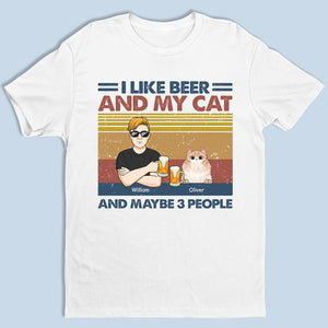 I Like Beer And My Cats - Cat Personalized Custom Unisex T-shirt, Hoodie, Sweatshirt - Gift For Pet Owners, Pet Lovers
