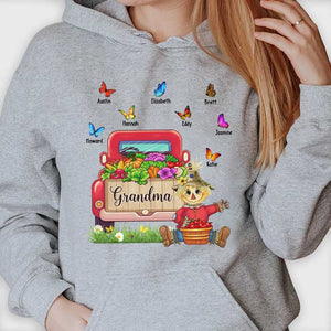 Grandma's Butterfly Garden - Personalized Custom Unisex T-Shirt, Hoodie, Sweatshirt - Gift For Grandma, Grandparents, Halloween Gift