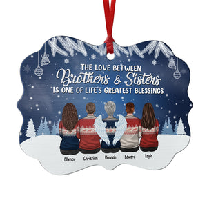 Life Is Better With Our Brothers & Sisters - Personalized Custom Benelux Shaped Wood/Aluminum Christmas Ornament - Gift For Siblings, Christmas New Arrival Gift