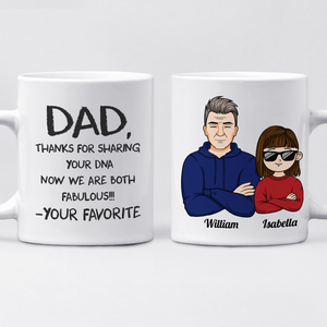 Dad Mom Thanks For Sharing Your DNA - Family Personalized Mug - Gift For Family Members