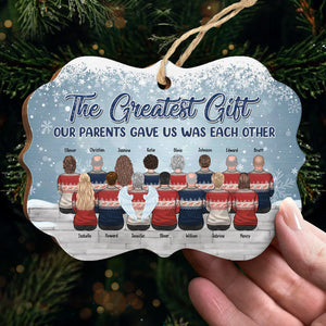 My Siblings Are My Greatest Gifts - Personalized Custom Benelux Shaped Wood/Aluminum Christmas Ornament - Gift For Siblings, Christmas Gift