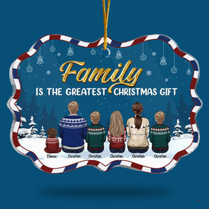 Family Is The Best Gift For Christmas - Personalized Custom Benelux Shaped Acrylic Christmas Ornament - Gift For Family, Christmas Gift