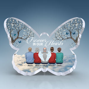 I Am Always With You - Memorial Personalized Custom Butterfly Shaped Acrylic Plaque - Sympathy Gift, Gift For Family Members