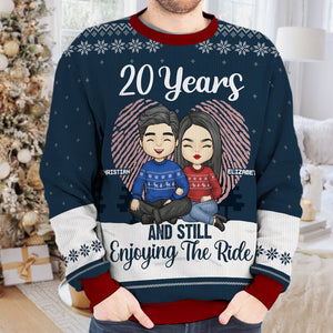 We've Been Together For Several Years & We're Still Enjoying The Ride - Couple Personalized Custom Ugly Sweatshirt - Unisex Wool Jumper - Christmas Gift For Husband Wife, Anniversary