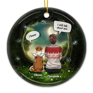 I Still Miss The Sound Of Your Paws - Personalized Custom Round Shaped Ceramic Christmas Ornament - Memorial Gift, Sympathy Gift, Christmas Gift