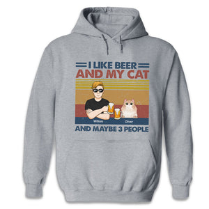 I Like Beer And My Cats - Cat Personalized Custom Unisex T-shirt, Hoodie, Sweatshirt - Gift For Pet Owners, Pet Lovers