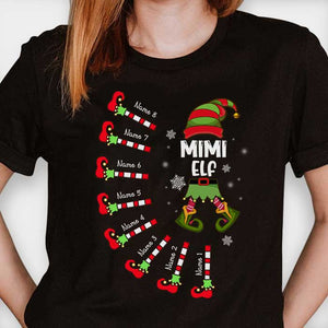 Nana Elf - Happy Christmas - Personalized Unisex Sweatshirt, T-shirt, Hoodie