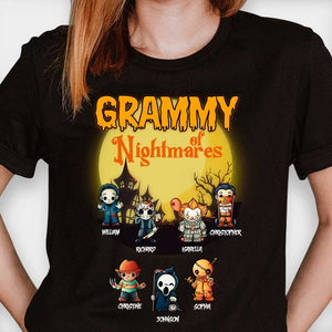 Halloween Ideas - Moonlight - Scary Night For Grandmas - Personalized Unisex T-Shirt, Halloween Ideas..