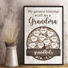 My Greatest Blessings Call Me Grandma - Gift For Grandma - Personalized Vertical Poster