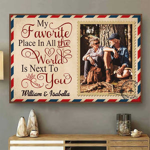I Adore Staying Next To You - Personalized Horizontal Poster.
