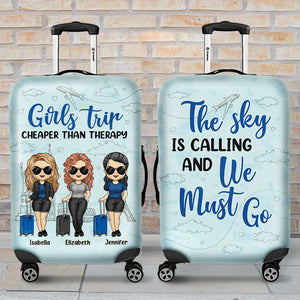 The Sky Is Calling And We Must Go - Personalized Luggage Cover