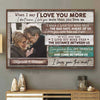 I Love You More Than Anything - Upload Image, Gift For Couples - Personalized Horizontal Poster