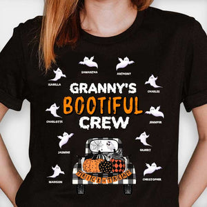 Bootiful Crew - Ghosts and Spiders  - Personalized Unisex T-Shirt, Halloween Ideas..