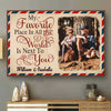 I Love To Stay Next To You - Upload Image, Personalized Horizontal Poster