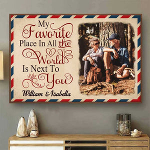 I Love To Stay Next To You - Personalized Horizontal Poster.