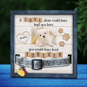 If Love Alone Could Have Kept You Here, You Would Have Lived Forever - Upload Image, Personalized Memorial Pet Loss Sign (9x9 inches).