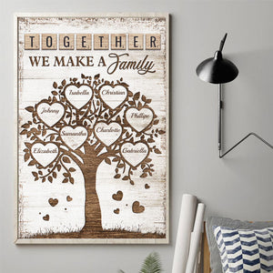 Together We Make A Family - Personalized Vertical Poster.